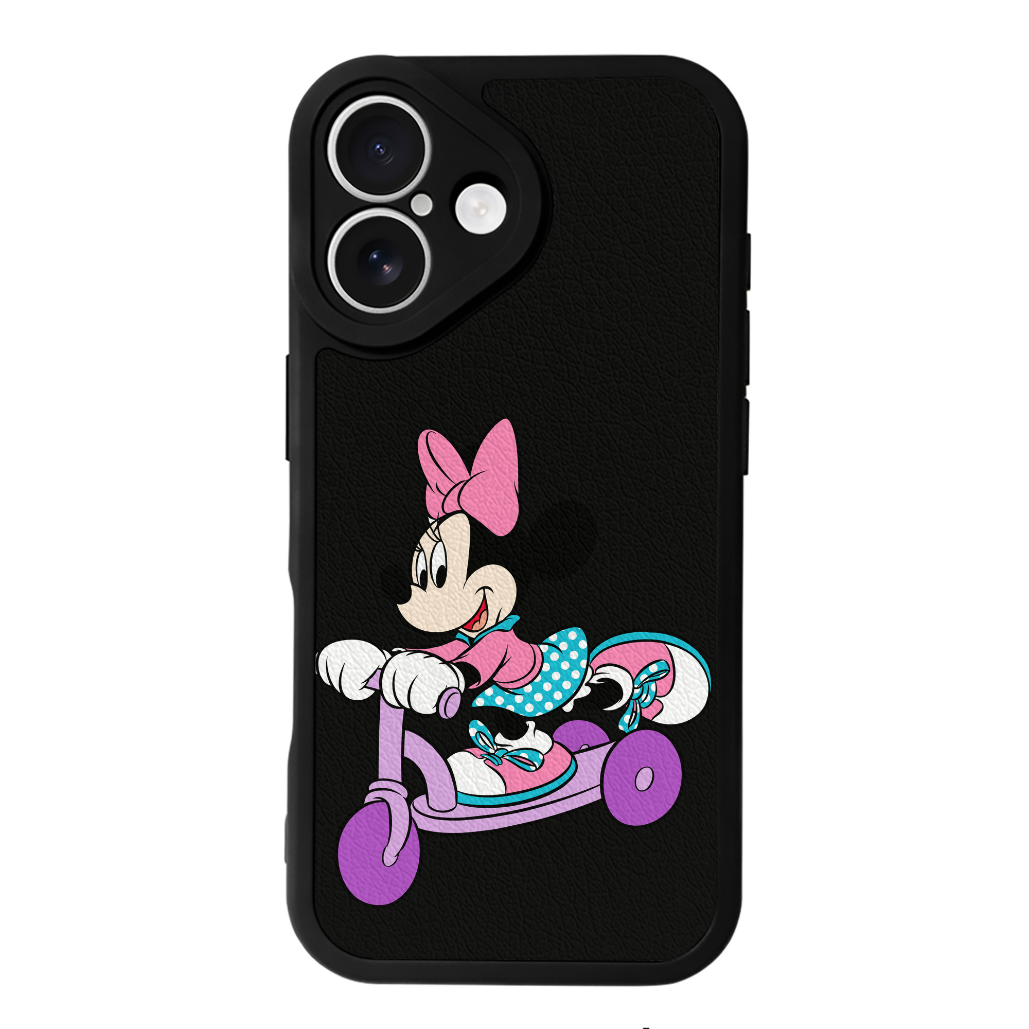 （画像用） ミッキーマウス Mickey Mouse 【iPhone 16シリーズ対応】シリコンスマホケース（レザー調） 材質：シリコン